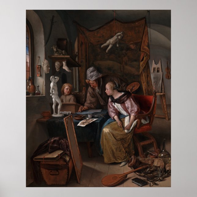 Affiche La leçon de dessin (Devant)