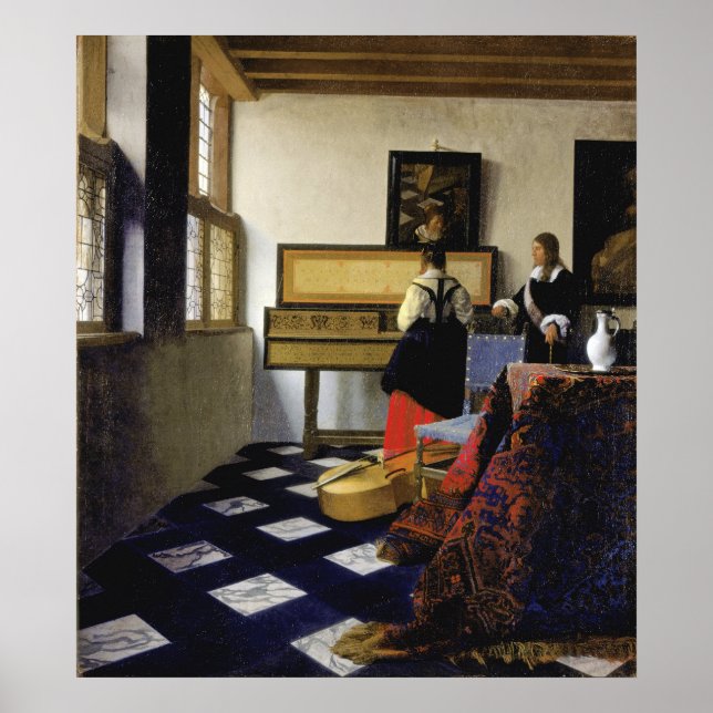 Affiche La leçon de musique de Johannes Vermeer (Devant)