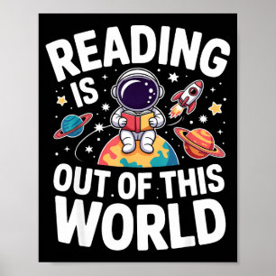 Affiche La lecture, c'est des livres de science-fiction hi