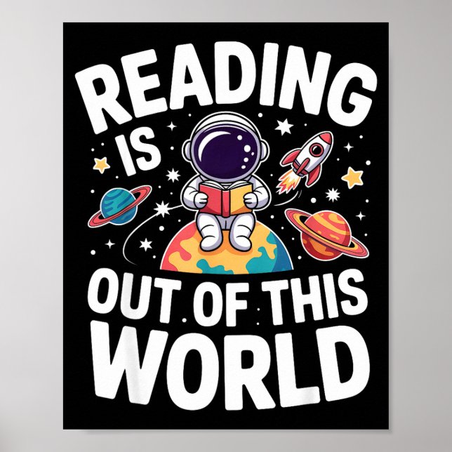 Affiche La lecture, c'est des livres de science-fiction hi (Devant)