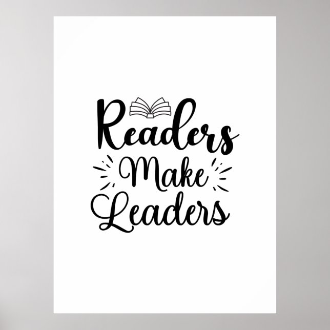 Affiche La lecture d'art fait des lecteurs des leaders (Devant)