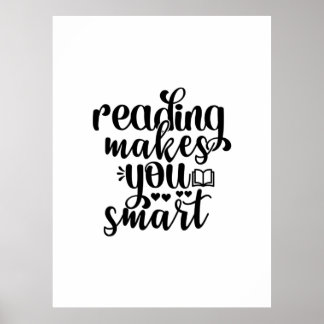 Affiche La Lecture De L'Art Vous Rend Intelligent