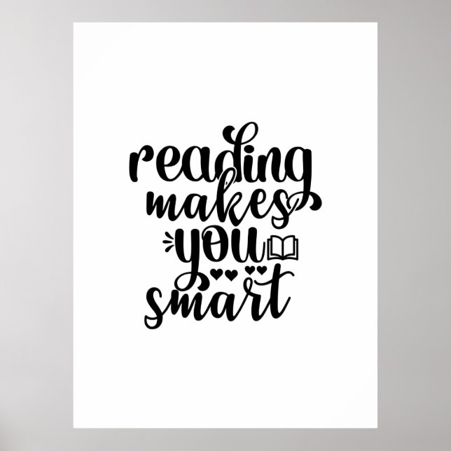 Affiche La Lecture De L'Art Vous Rend Intelligent (Devant)
