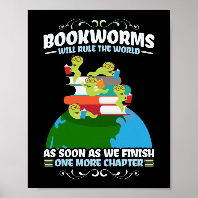 Affiche La Lecture De Livres Les Vers De Livres Régneront  (Devant)