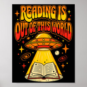 Affiche La lecture est hors de ce monde amateur de livres