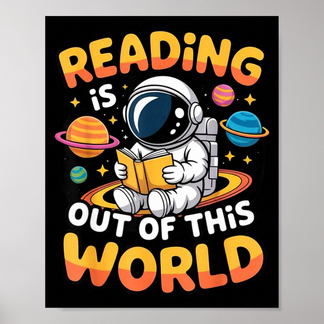 Affiche La lecture est hors de ce monde d'espace livres dr (Devant)