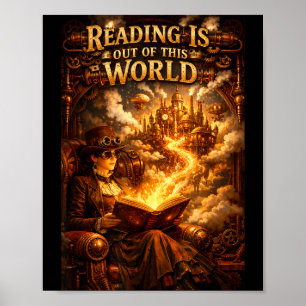 Affiche La lecture est hors de ce monde livres drôles de l