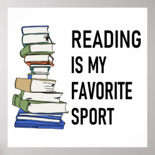 Affiche La lecture est mon sport préféré