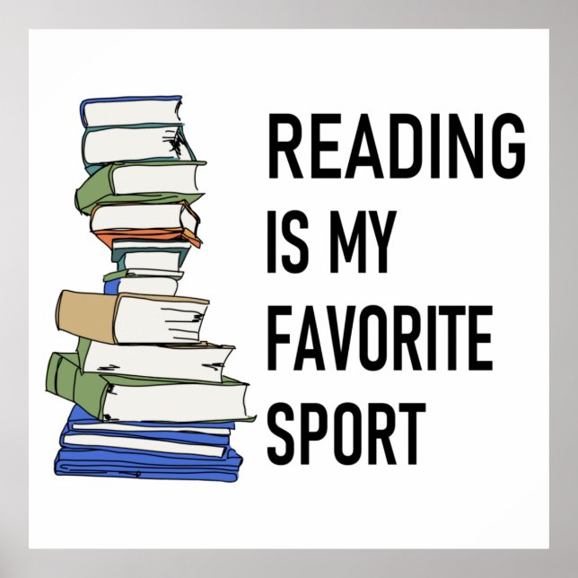 Affiche La lecture est mon sport préféré (Devant)