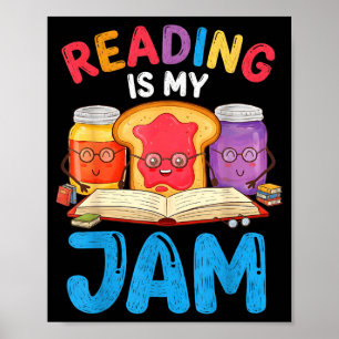 Affiche La lecture est super drôle, j'adore lire des livre