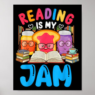Affiche La lecture est super drôle, j'aime lire des livres