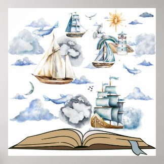 Affiche La lecture est un billet pour l'aventure