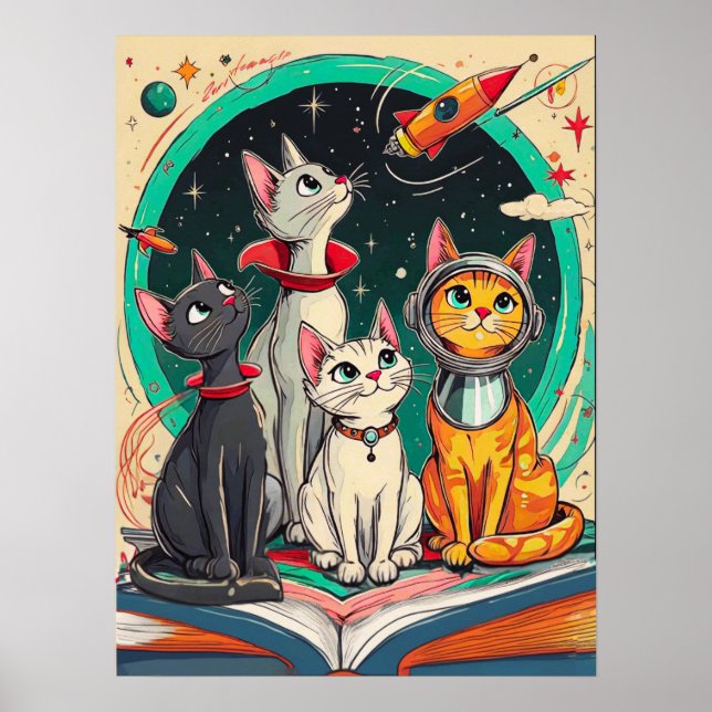 Affiche La lecture ouvre une porte sur les aventures cosmi (Devant)