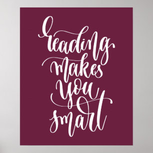 Affiche La lecture vous rend intelligent