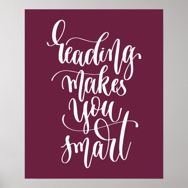 Affiche La lecture vous rend intelligent (Devant)