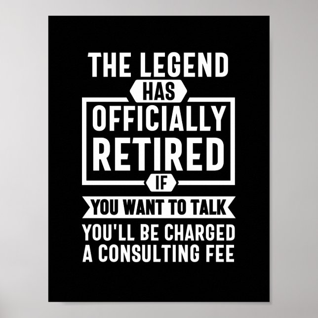 Affiche la légende a officiellement pris sa retraite (Devant)