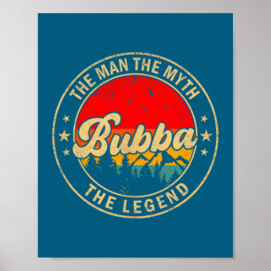 Affiche La légende mythique de Bubba vintage rétro