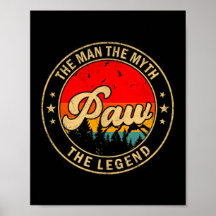 Affiche La légende mythique de la patte Vintage Rétro