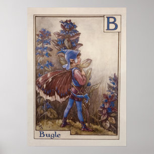 Affiche La Lettre B - Bugle - par Cicely Mary Barker