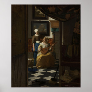 Affiche La lettre d'amour — Vermeer (Rijksmuseum)