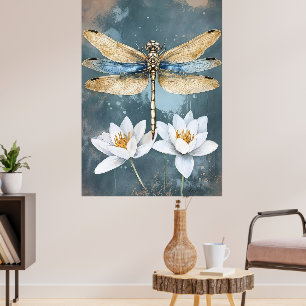 Affiche La libellule est un insecte aquatique fascinant