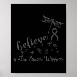 Affiche La libellule guerrière du cancer de la peau croit