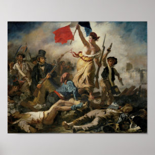 Affiche La liberté à la tête du peuple, Delacroix