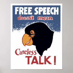 Affiche La liberté d’expression ne signifie pas parler san