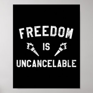 Affiche La liberté est inannulable Patriotique Anti Annule