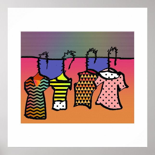 Affiche La ligne de vêtements (Devant)