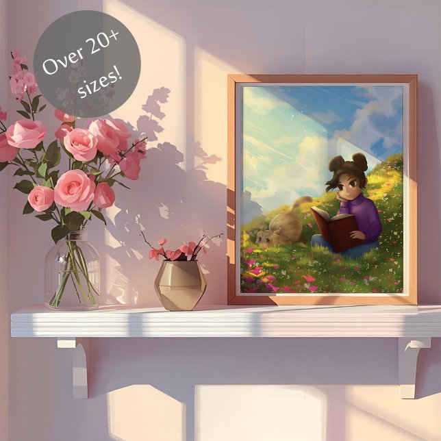 Affiche La liseuse et l'affiche du chat ennuyé (Créateur téléchargé)