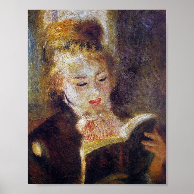 Affiche La Liseuse - Pierre Auguste Renoir (Devant)