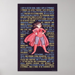 Affiche La Litanie de la fille Geek pour le féminisme