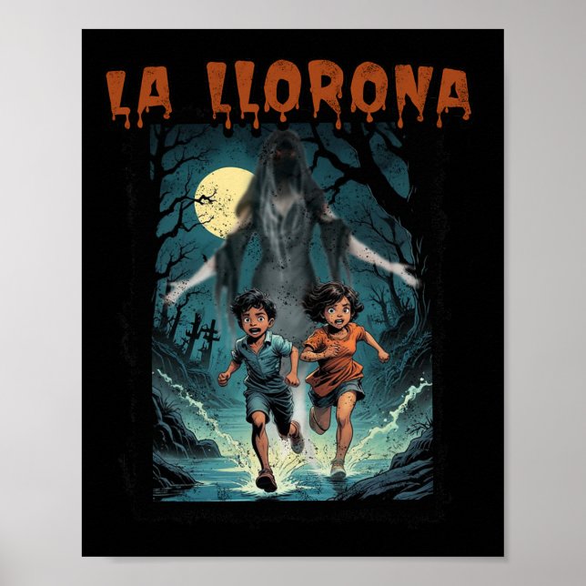 Affiche La Llorona Mexicaine Awesome espagnol Halloween Di (Devant)