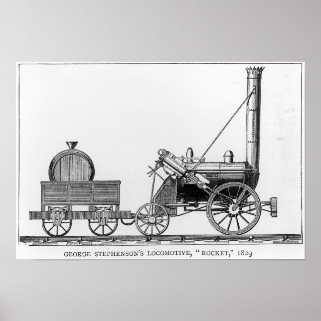 Affiche La locomotive de George Stephenson, Rocket, 1829 (Devant)