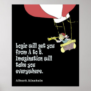 Affiche La logique vous amènera de A à B Imagination