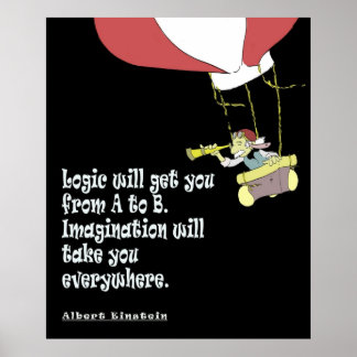 Affiche La logique vous amènera de A à B Imagination
