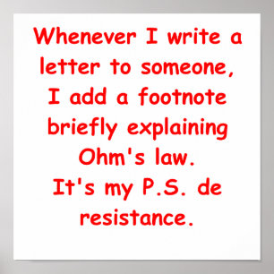 Affiche la loi d'ohm