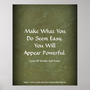 Affiche La Loi Du Pouvoir De Richesse Apparaît Puissante P