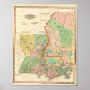 Affiche La Louisiane et le Mississippi 2