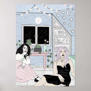 Affiche La lueur dans le plafond foncé tient le premier