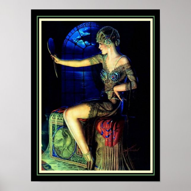 Affiche "La Lune et vous" par Gene Pressler 12 x 16 (Devant)