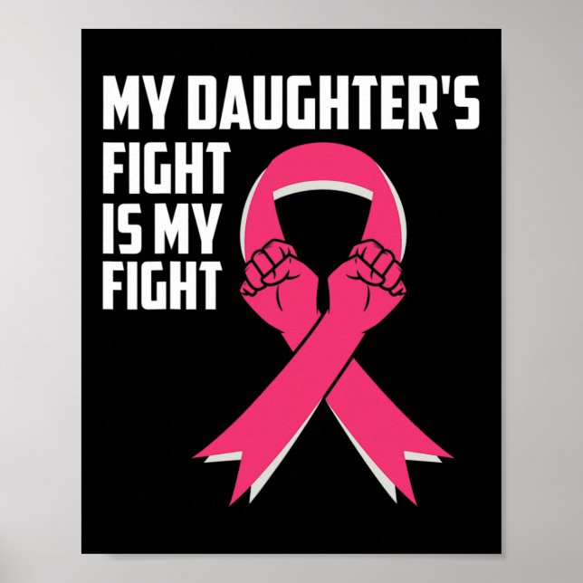Affiche La lutte de la fille est mon combat cancer du sein (Devant)