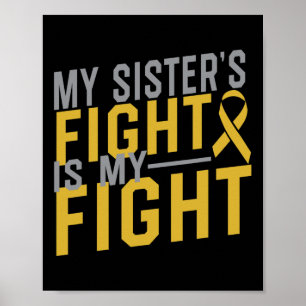 Affiche La lutte de ma soeur est ma lutte contre le cancer