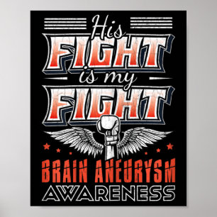 Affiche La lutte est mon combat Cerveau Aneurysme de la co