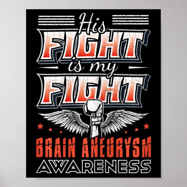 Affiche La lutte est mon combat Cerveau Aneurysme de la co (Devant)