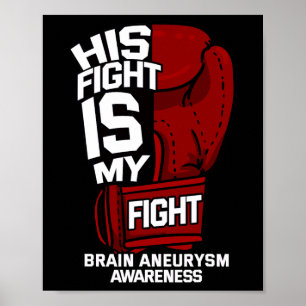 Affiche La lutte est mon combat Cerveau Aneurysme soutien