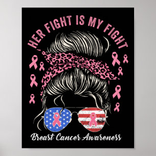 Affiche La lutte est mon combat Conscience du cancer du se