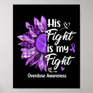 Affiche La lutte est mon combat violet Sunflower Overdose