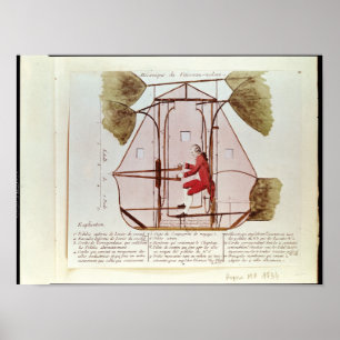 Affiche La machine volante de Jean Pierre Blanchard